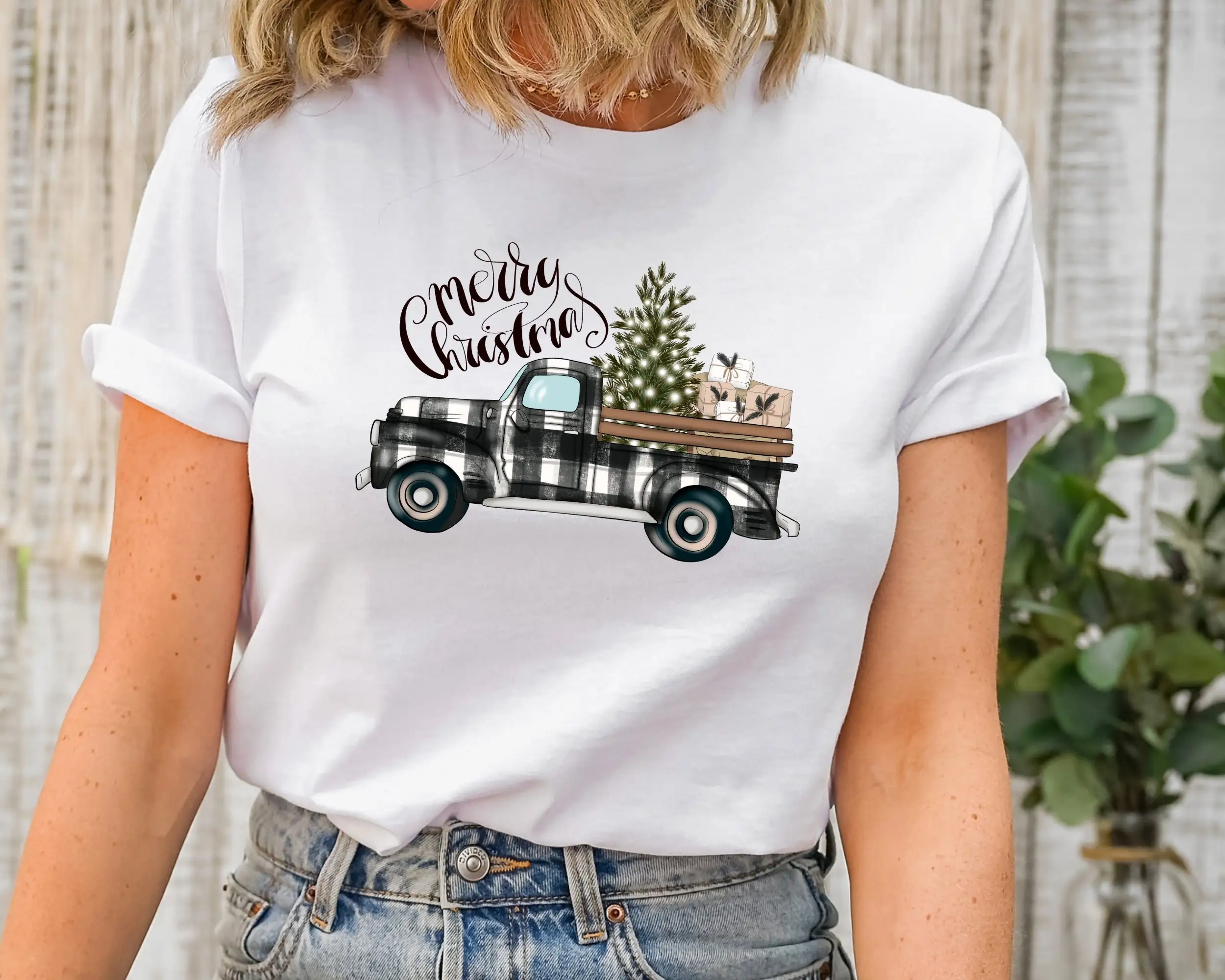 Family Tree Print - Çiftlikten Yeni Gelen Noel Ağaçları Kamyon