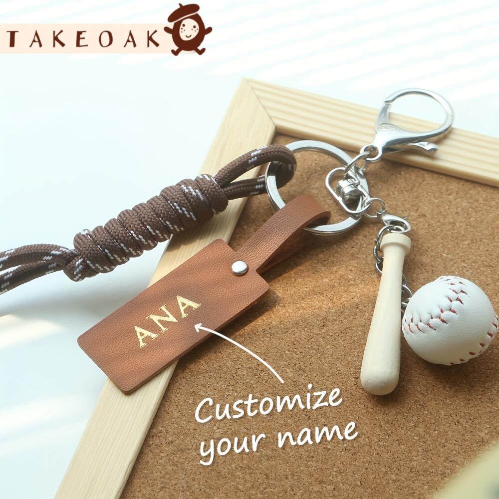 Monogram Keychain Leather - Kişiye Özel İsimli Spor Temalı Anahtarlık,