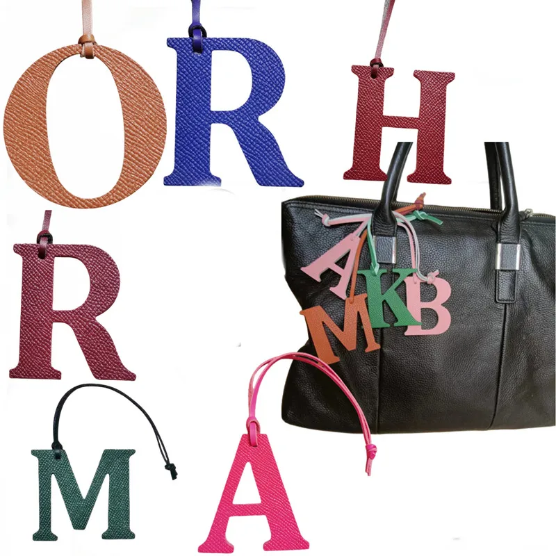 Monogram Keychain Leather - Toptan perakende lüks hakiki doğal deri