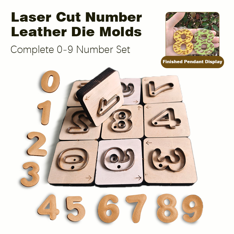 Monogram Keychain Leather - 0-9 Rakam Deri Anahtarlık Kesim Kalıbı