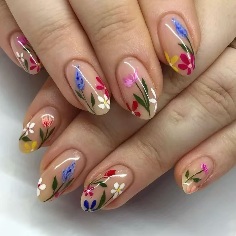 Pressed Flower Art - 24 Adet Basit Badem Çivi İpuçları