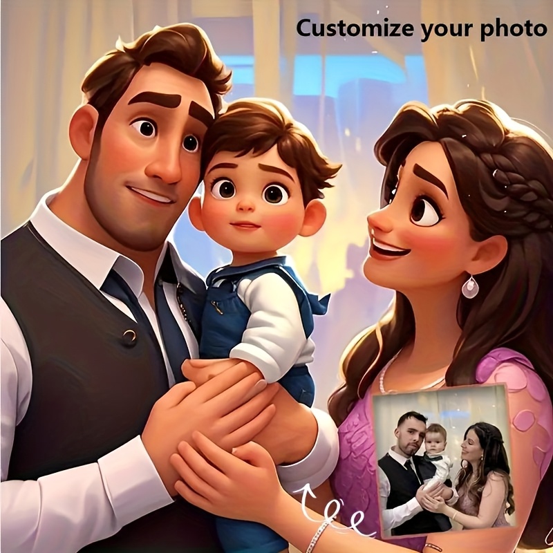 Pet Portrait Custom - Özelleştirilebilir Karikatür Portre Kanvas Baskı Kişiselleştirilmiş