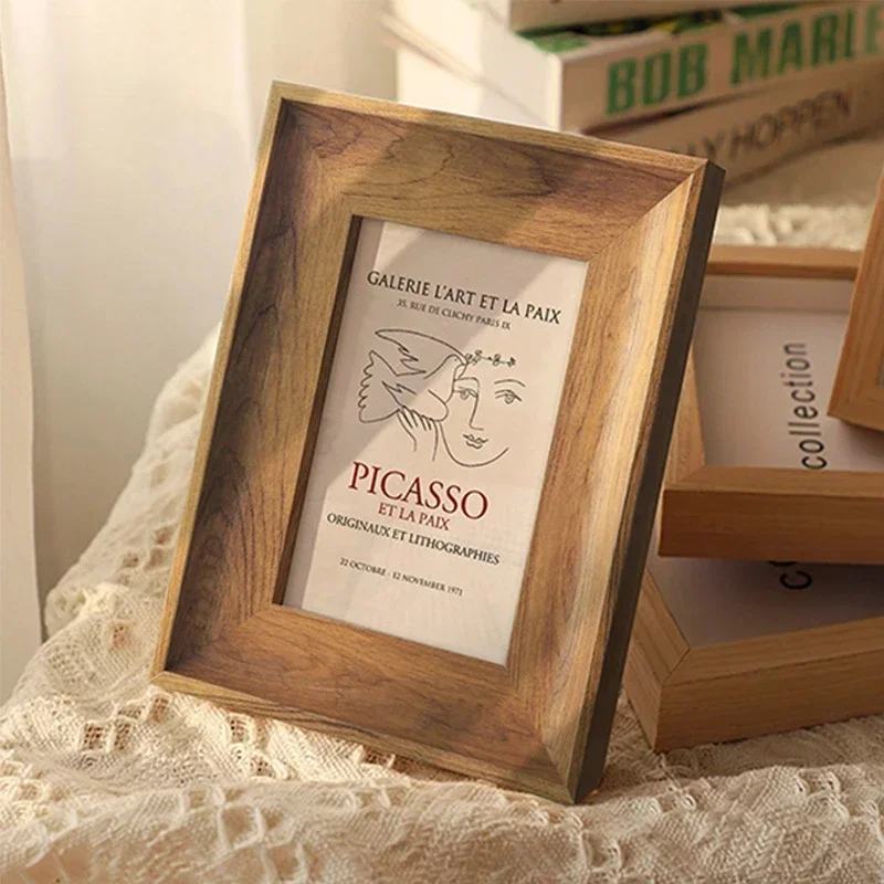 Engraved Wood Frame - Ahşap Fotoğraf Çerçevesi 5/6/7/8/10 Inç A4