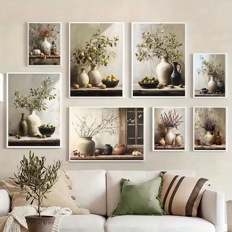 Family Tree Print - 1 adet Çerçevesiz Retro Natürmort Poster