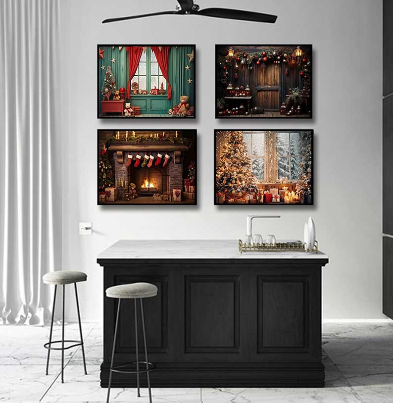 1 adet çerçevesiz Büyük Noel P - Family Tree Print incelemesi ve fiyatı