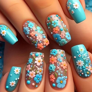24 adet/takım orta uzun takma  - Pressed Flower Art incelemesi ve fiyatı