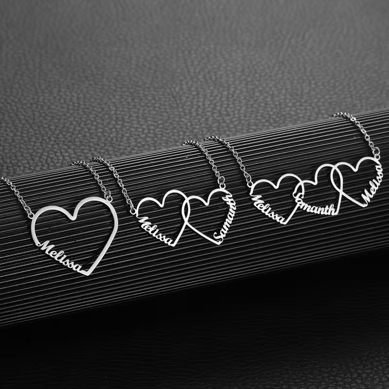 Özel Birbirine Geçen Kalp İsim - Name Necklace Custom incelemesi ve fiyatı