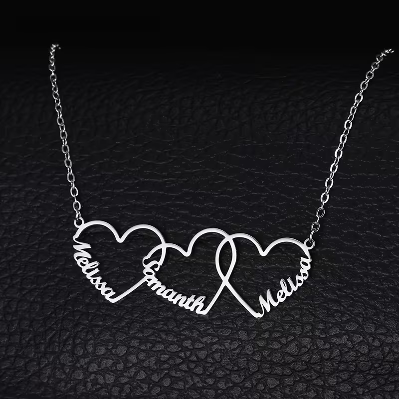 Özel Birbirine Geçen Kalp İsim - Name Necklace Custom incelemesi ve fiyatı