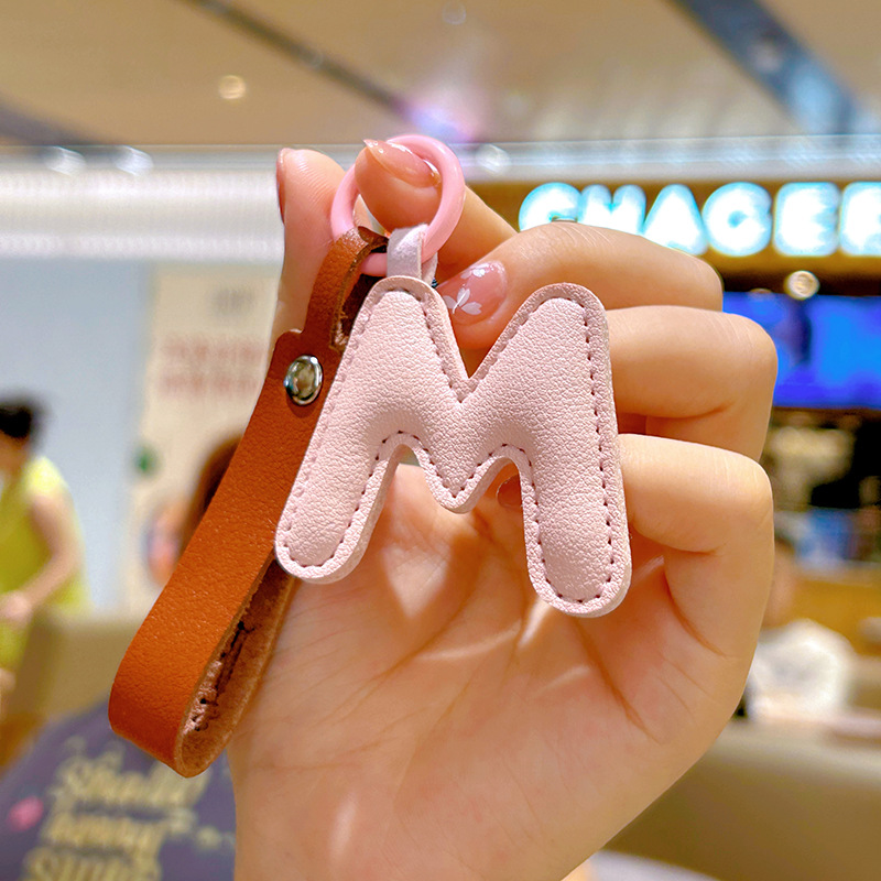 Yaratıcı PU Deri 26 Mektup Ana - Monogram Keychain Leather incelemesi ve fiyatı