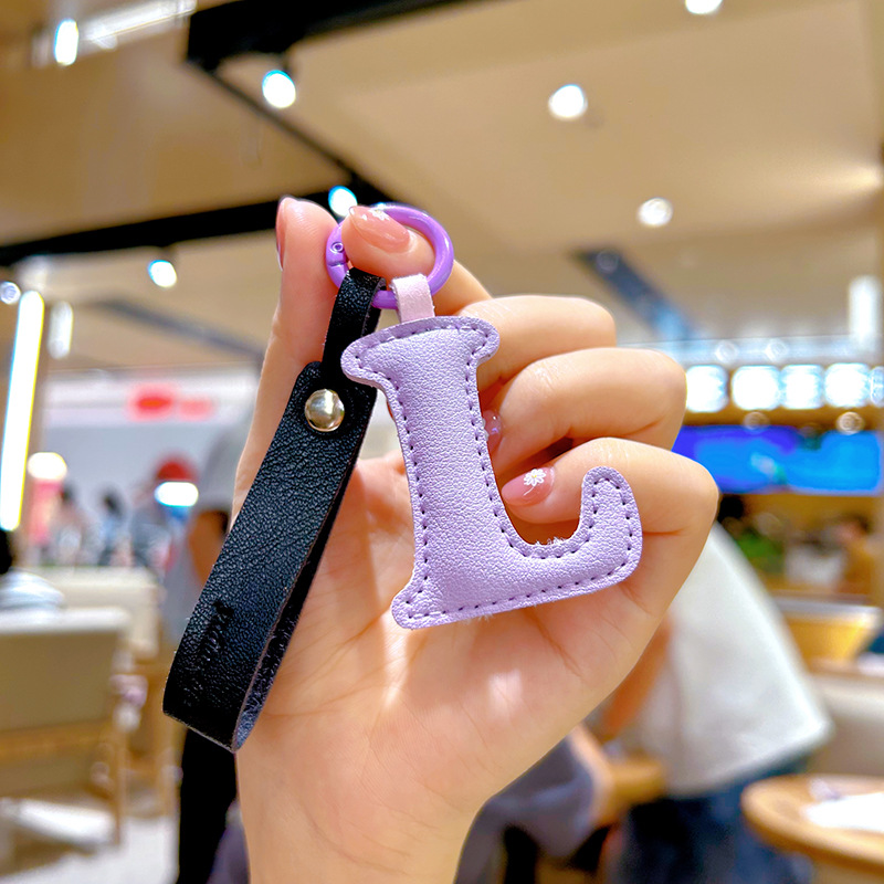Yaratıcı PU Deri 26 Mektup Ana - Monogram Keychain Leather incelemesi ve fiyatı