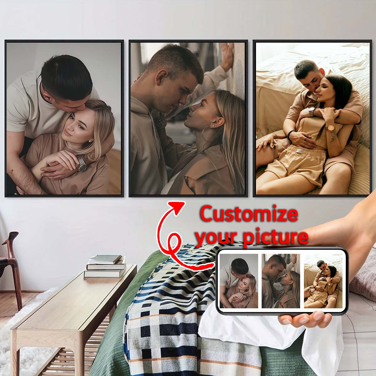 Triptik - 2D özel fotoğraf ahş - Engraved Wood Frame incelemesi ve fiyatı