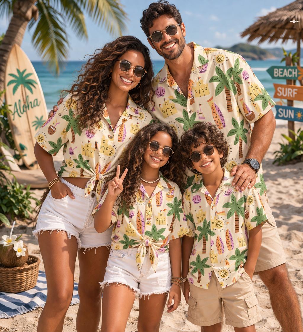 Hawaii Çocuk Gömleği Bitki Çiç - Family Tree Print incelemesi ve fiyatı