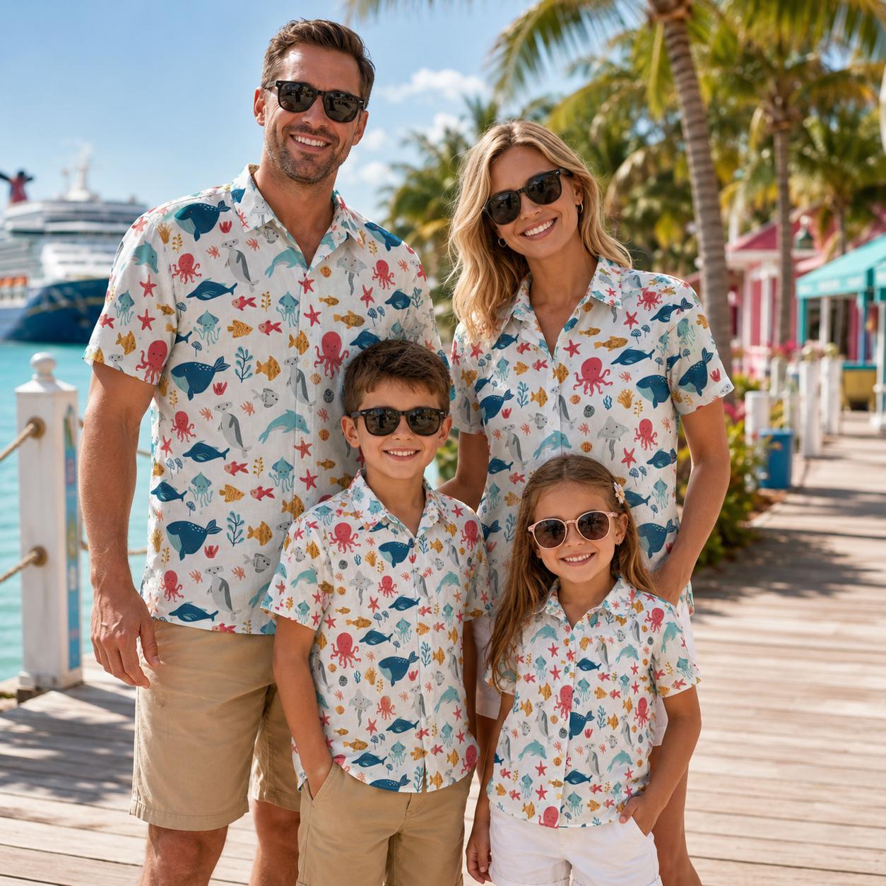 Hawaii Çocuk Gömleği Bitki Çiç - Family Tree Print incelemesi ve fiyatı
