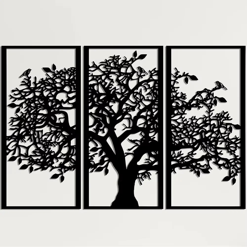 3 Adet Aile Ağacı Metal Duvar  - Family Tree Print incelemesi ve fiyatı